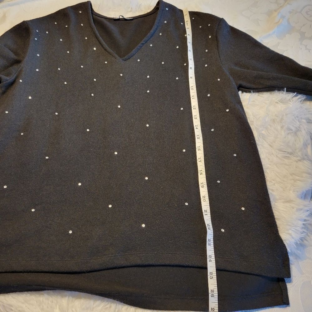 Zara black knit sparkly blouse - Picture 5 of 6